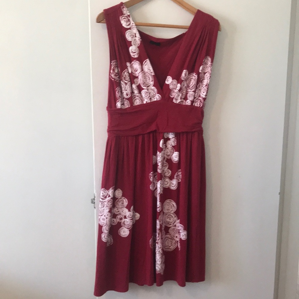 Red t shirt jersey dress